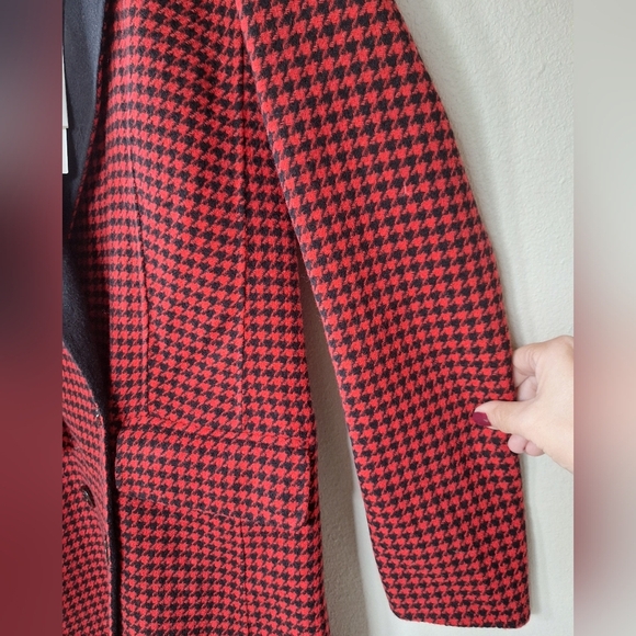 NWT Veronica Beard Senna Coat Wool/Cashmere Houndstooth Womens size 00 - Picture 5 of 9